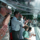 General Norman Schwarzkopf and U.S. Pesident Bush salute troops passingthe presidential reviewing stand.